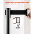 thumbnail image 2 of VEVOR Stanchion Post, 8 Pcs Stanchions with Retractable Belts, Carbon Steel Black Stanchions Queue with Sand Injection Hollow Base, Crowd Control Barriers for Theaters, Parties, Weddings, 2 of 9