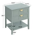 thumbnail image 3 of 2 Drawer Side table,American style, End table,Suitable for bedroom, living room, study, 3 of 6