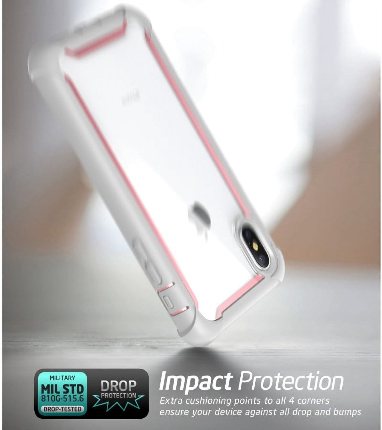 iPhone XS Max Case, i-Blason [Ares] Full-body Rugged Clear Bumper Case with Built-in Screen Protector for iPhone XS Max Case (2018 Release)