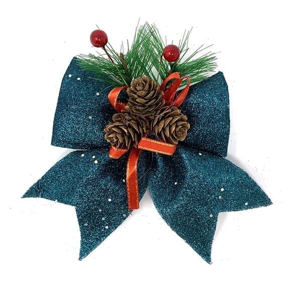 Lazos decorativos navideños Allgala, 4 unidades, tela navideña de 7 cm