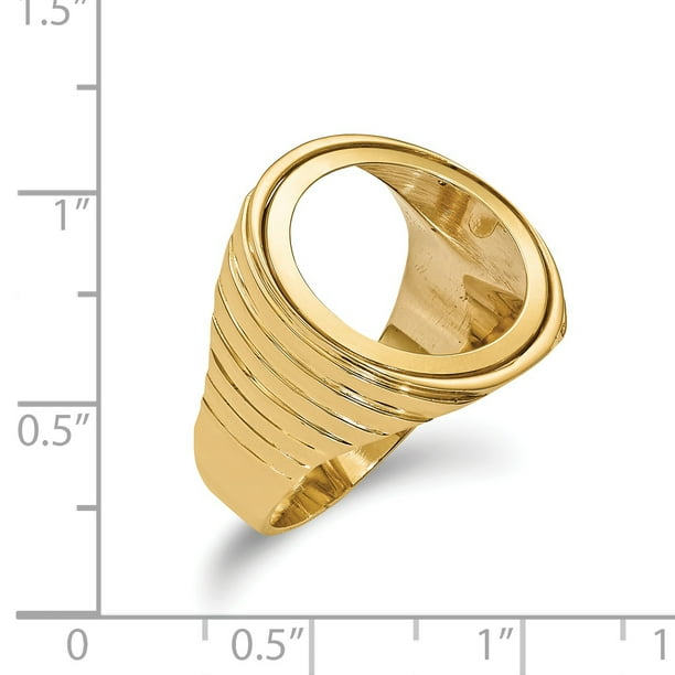 Gold coin ring mounts best sale