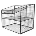 thumbnail image 3 of HONMEET Metal Desk Organizer with Phone Stand, 3-Tier Black Document and Paper Sorter for Office and Home Use, 3 of 7