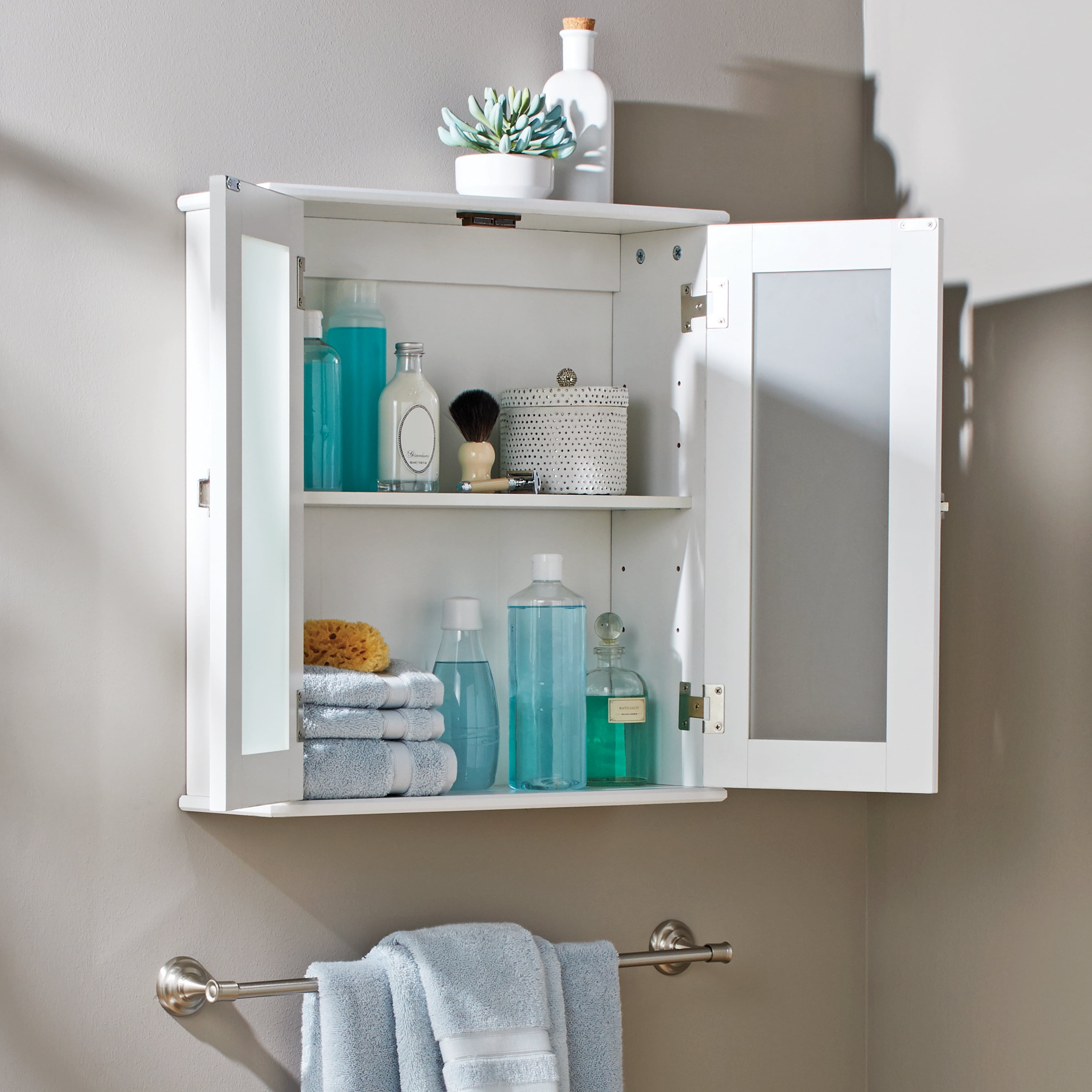 Better Homes Gardens Bathroom Wall Home Storage Organizer Display White eBay