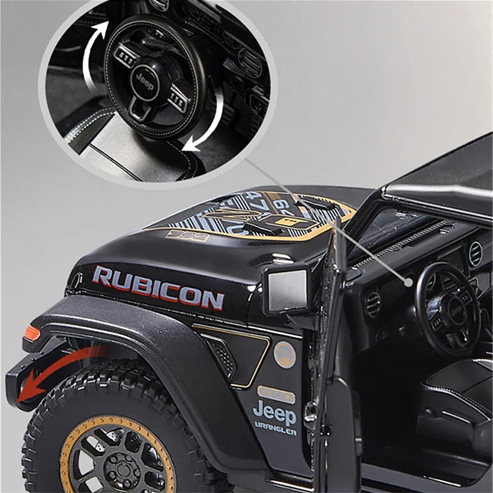 CHUNYAN 1:18 Jeep Wrangler Rubicon 20 Years Commemorative Edition Alloy Cast Toy Vehicle Automobile Model
