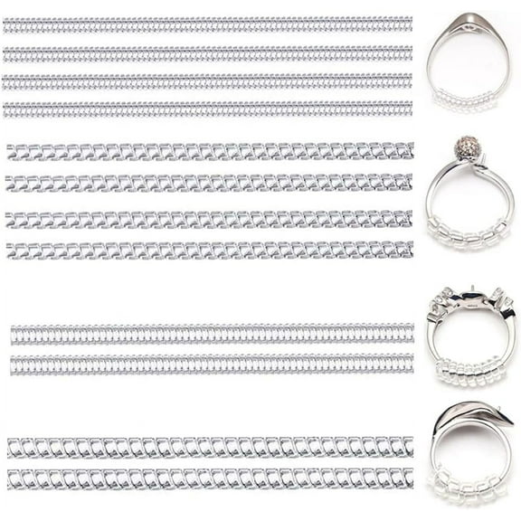 12 Pack Ring Size Adjuster for Loose Ring Clear for Women Men Four Different Size
