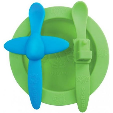 Baby Mealtime Set Easy Clean, Baby Safe Green and Blue