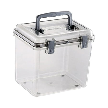 Wzmzjy Camera Protective Case with Handle Transparent Waterproof Dry Box Wear Resistant 20cmx16cmx18cm