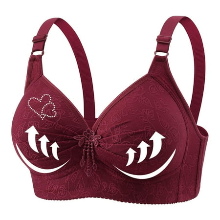 Womens Wireless Bras Comfortable Bralette Supportive Tshirt Bra No Underwire Seamless Push Up Everyday Bras (D-G Cup)
