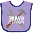 thumbnail image 3 of Inktastic Papa Little Helper Boys Baby Bib, 3 of 4