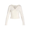 thumbnail image 5 of No Boundaries Brushed Waffle Knit Wrap Sleep Top, Women’s, Sizes XS-XXL, 5 of 5