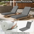 thumbnail image 2 of Snubbull 2 Pack Outdoor Chaise Lounge Cushions, with High-Density Foam, Ties Waterproof & Fade Resistant for Lawn and Pool Lounge Chairs, 80x26x4 inch, Light Grey, 2 of 6