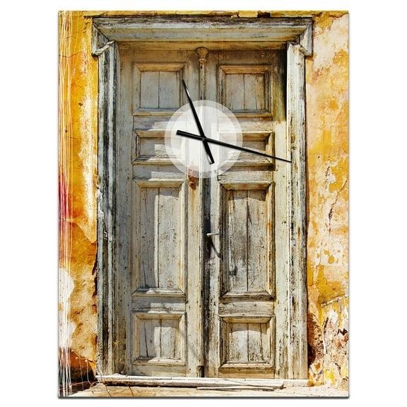 Designart 'Fantasy Flowers Paisley Pattern' Vintage Wall Clock
