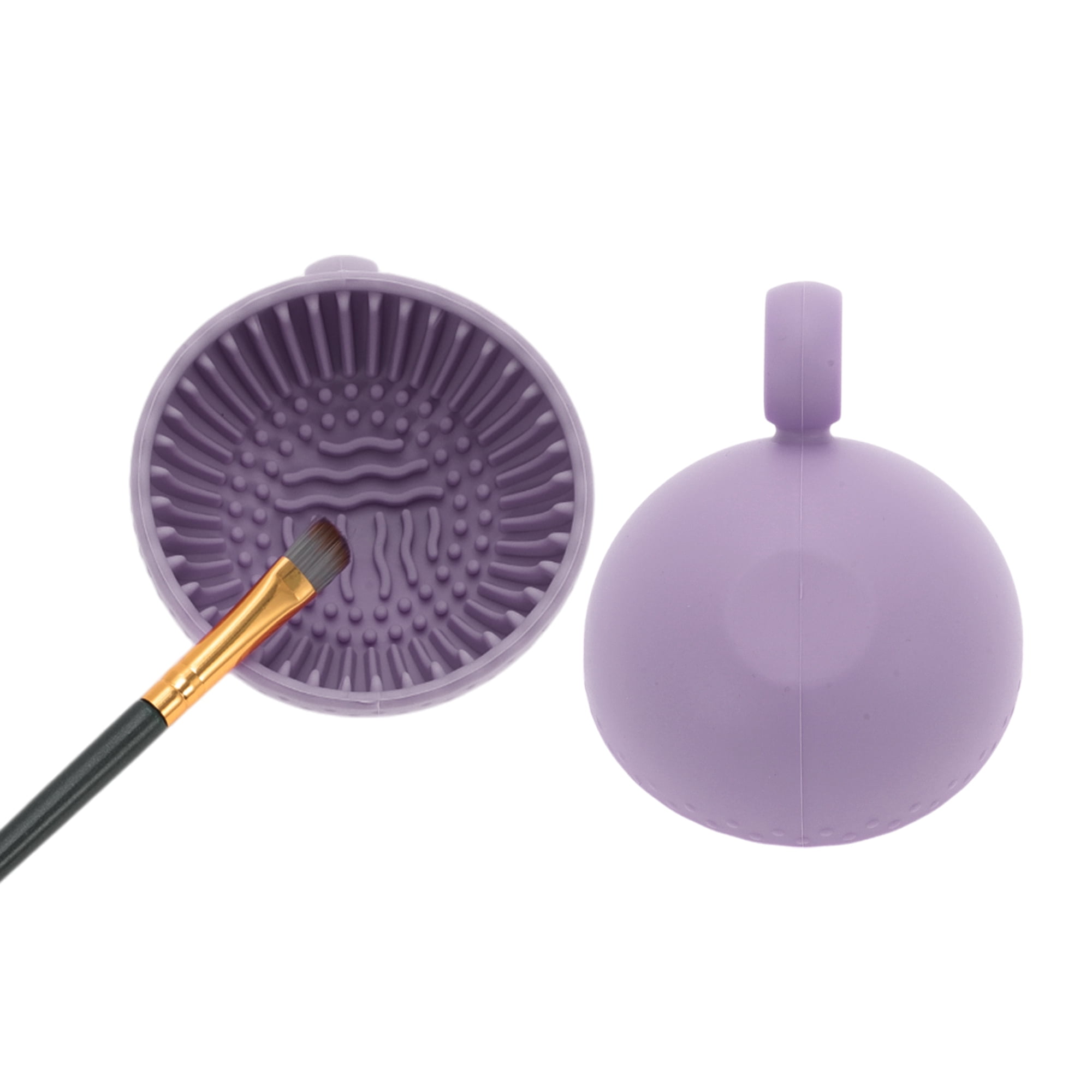 Unique Bargains Hand-held Makeup Brush Cleaner 1 Pc Dark Purple