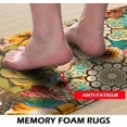 thumbnail image 2 of Spring Boho Floral Cushioned Anti Fatigue Kitchen Floor Rugs and Mats Set of 2, Colorful Boho Kitchen Decor Non Slip Mats Washable, Non Skid Kitchen Runner Rug Office Standing Mat, 2 of 6