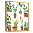 thumbnail image 3 of Designart 'Eight House Plants In Claypots' Traditional Framed Canvas Wall Art Print, 3 of 5