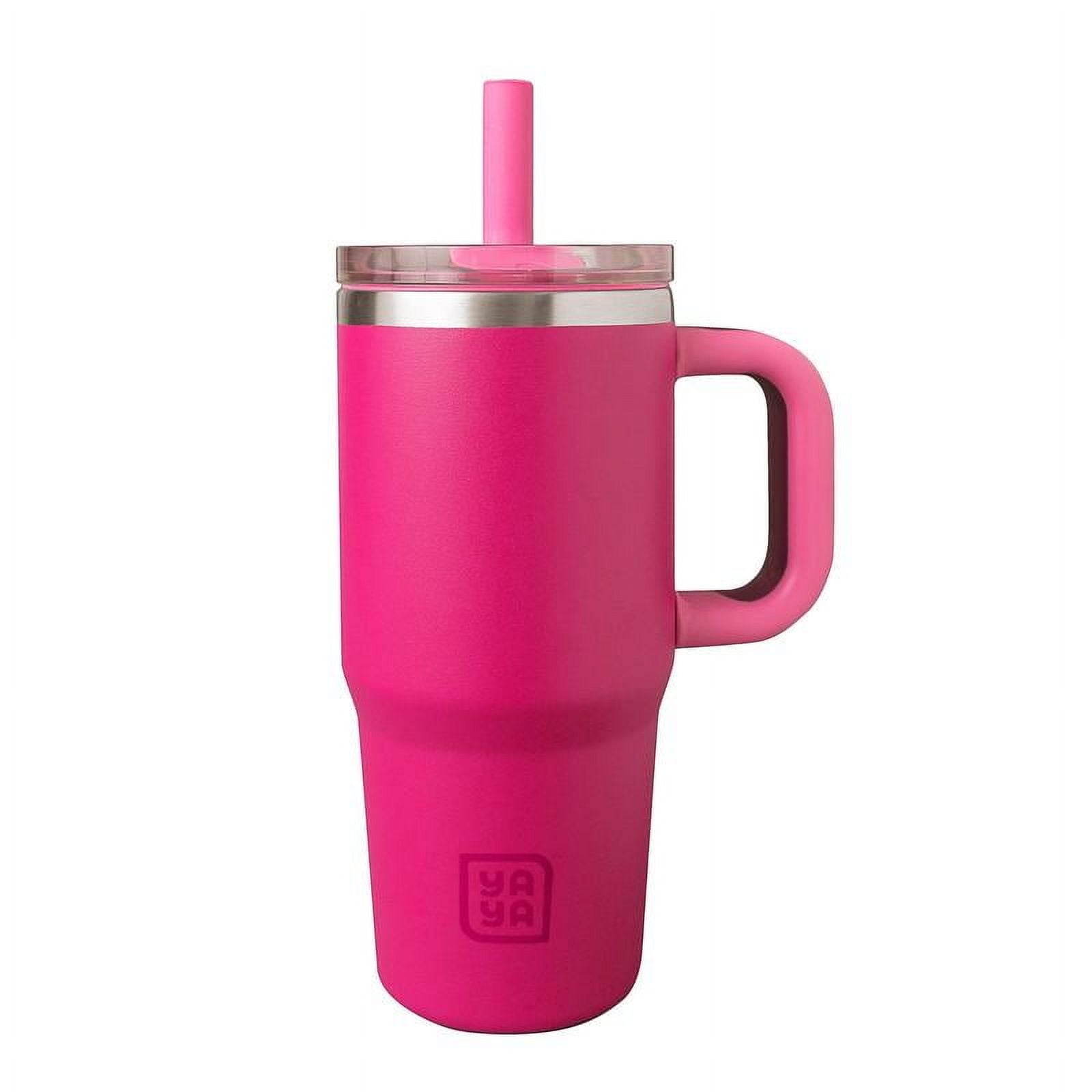 YAYA My First Travel Tumbler for Toddlers, Portable Stainless Steel Tumbler with Silicone Straw & Leak-Proof Lid, Insulated Bottle for 12+ Hrs of Cold Drinks
