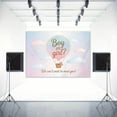 thumbnail image 3 of Bear Gender Reveal Backdrop Cute Hot Air Balloon Boy or Girl Reveal Photography Background Pastel Pink Blue Clouds Newborn Baby Shower Party Decorations Banner Supplies Photo Booth Props, 3 of 6