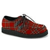 Mens Red Shoes Creepers Plaid Platform Loafers Lace Up Oxfords Studs MEN SIZING