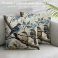 thumbnail image 3 of PRATYUS  Vintage Birds Bule Pillow Covers Farmhouse Floral Outdoor Decorative Cushion Pillow Covers，Both Sides Printed Square Throw Pillow Covers for Couch Bed Sofa 22x22in, 3 of 5