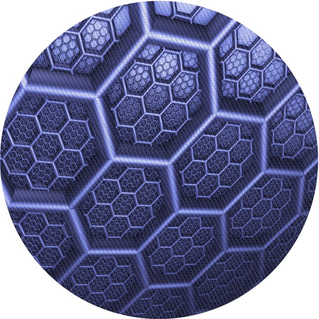 Ahgly Tapis Rond Lavable en Machine Intérieur Transitionnel Bleu Minuit, 8 Pieds Rond