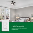 thumbnail image 2 of Control de ventilador y atenuador de luz Lutron MACL-LFQ-WH, color blanco, 2 of 8