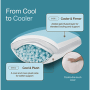 Coop Sleep Goods Eden Cool+ Adjustable Pillow, Queen, Memory Foam, Cooling Gel, Neck Support