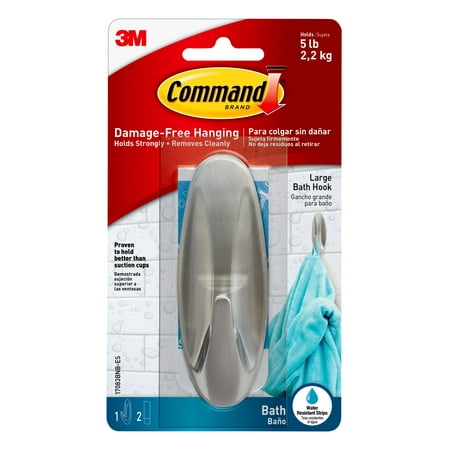 

Command Bath Large Designer Hook 1 Hook 2 Strips/Pack