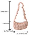 thumbnail image 3 of Women Crossbody Bag Pleated Cloud Messenger Bags Quilted Padding Lady Tote Bags, 3 of 9
