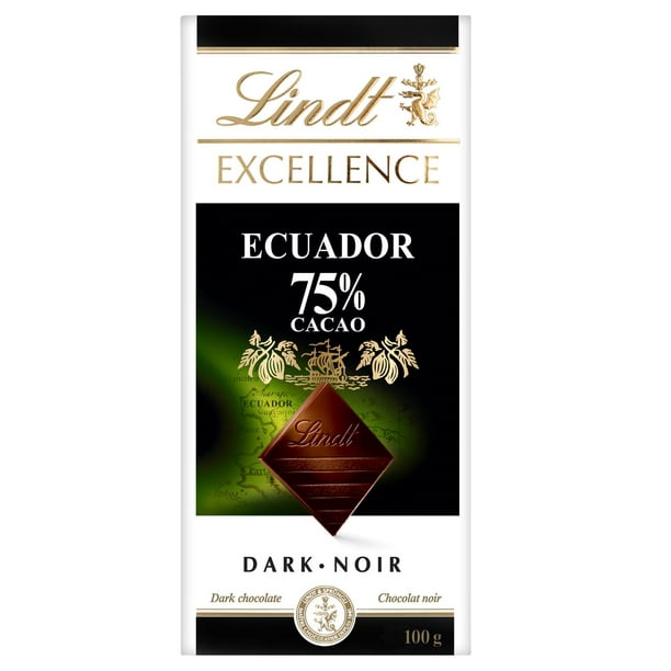 Chocolat noir Lindt EXCELLENCE Ecuador à 75 % de cacao – Barre (100 g) 100 g