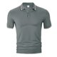 thumbnail image 1 of Camisa de manga corta con solapa para hombre: corte holgado informal, poliéster transpirable, ideal para fiestas de verano y uso diario., 1 of 6