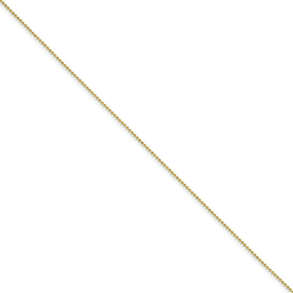 Gold Tone Brass 1.50mm Plated 16 Inch Ball Chain Necklace Pendant Charm Beadsed