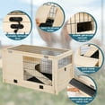 thumbnail image 3 of Petsfit Rabbit Hutch Pet House for Small Animals ，Guinea Pig Cage Spruce Wood Rabbit Hutch Ramp for Enter and Out, 3 of 6