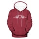 thumbnail image 5 of Sudadera con capucha para hombre, estilo casual, con cuello redondo, estampado, manga larga, blusa de poliéster, 5 of 5