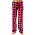 thumbnail image 2 of Qcmgmg Womens Pajama Pants Plaid Drawstring Pj Pants Comfy Y2k Fall Lounge Pants Winter Long Pajama Bottoms Wine XXXL, 2 of 7
