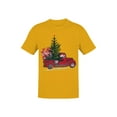 thumbnail image 2 of Red Truck With Christmas Tree T-Shirt Men, 2 of 3