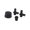 Black, variant on Aluminum PCV Adapter Components, Resonator Plug for Listed 6.6L Engine Applications, Threaded Vent Service Connection