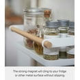 thumbnail image 3 of Yamazaki Home Magnetic Storage Caddy, White, Steel + Wood, Supports 3.3 pounds, Magnetic, No Assembly, 3 of 6
