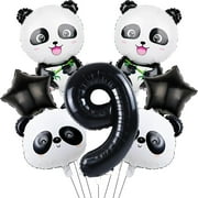The zoo panda digital foil balloon set is suitable as a birthday party item for panda-themed events.