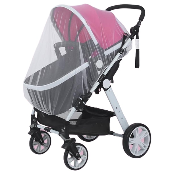 Mosquitera Hukapapa para cochecito de bebé, paquete de 3, duradera, mosquitera para cochecito de bebé, mosquitera para cochecitos, cunas, corralitos y minicunas portátiles, 1,5 m, color blanco