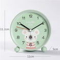 thumbnail image 2 of Analog Round Alarm Clock Non Ticking, Battery Operated, Super Silent Alarm Clock, Simple Stylish Design for Desk/Bedroom - style:Koala, 2 of 5