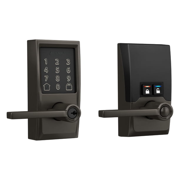 Cerradura de puerta inteligente SCHLAGE Encode Century WiFi negra inoxidable