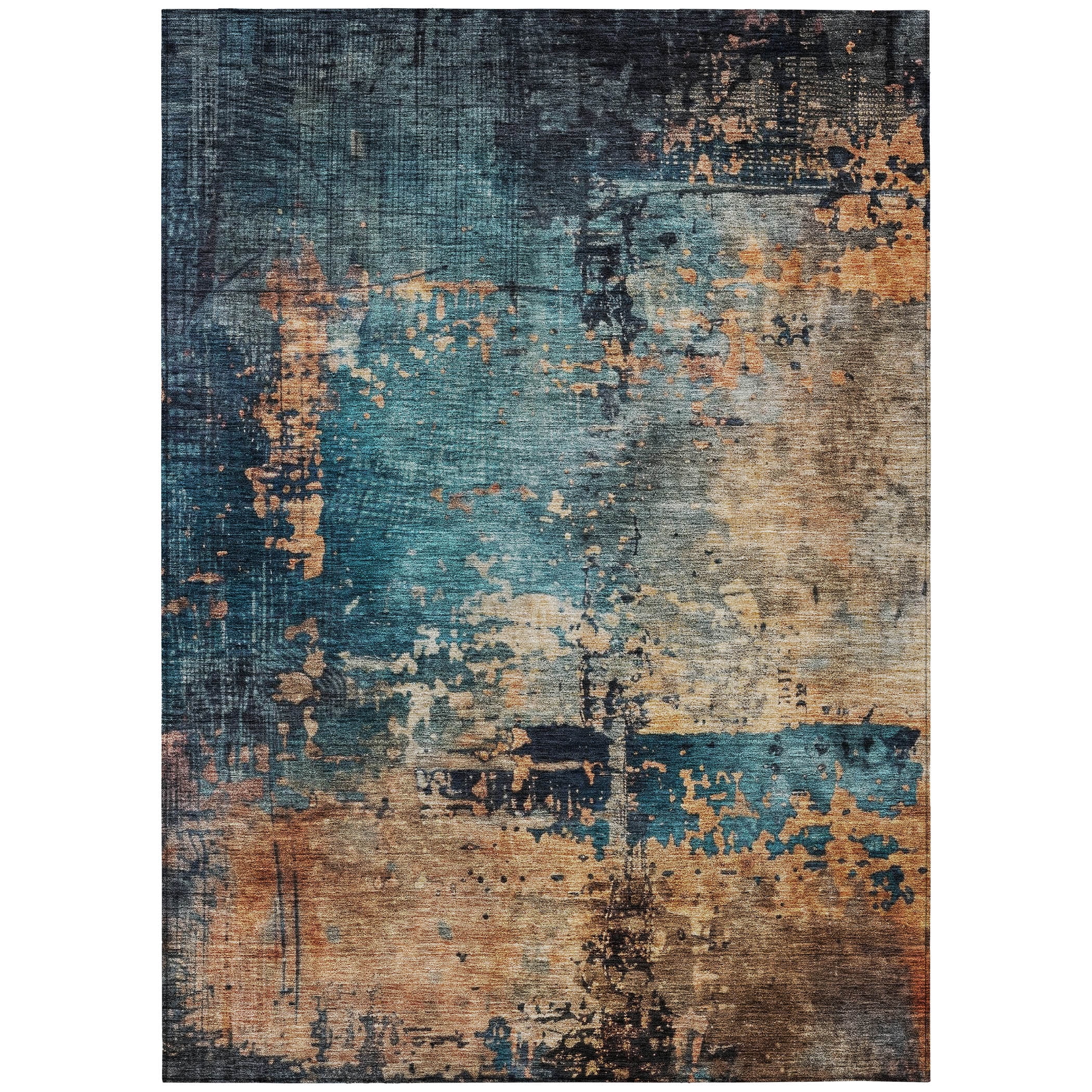 Addison Rugs Chantille Indoor/Outdoor Teal Washable Rectangle Rug, 10' x 14'