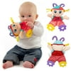 Baby Infant Cute Plush Toy Comfort Towel with Sound Paper and Teether Girl