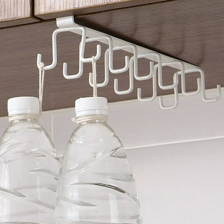 

Hooks Under Shelf Cups Rack Drilling Coffee Cups Holder Kitchen Utensil Holder Hanging Hooks Rack For Kitchen Cabinet Purse Hanger for Closet Metal Hooks Heavy Duty Shower Door Hooks for Hanging