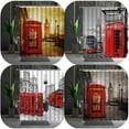 thumbnail image 2 of London Classic Big Pendulum Clock Teleph Booth Retro Bathroom Shower Curtain Polyester Fabric Home ration Bath Curtains, 2 of 6