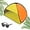 Orange, variant on Uveego Mini Head Sun Shelter Tent,Pop Up Beach Shade Sun With Windproof Design & Sun Protection,Top Phone Holder,Foldable