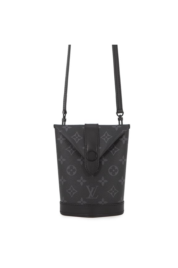 Pre-Owned Louis Vuitton Monogram Eclipse Envelope Pouch Shoulder Bag M11613 LOUIS VUITTON Black...