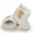 thumbnail image 6 of Tao Tao Baby Boy Girl Boots Newborn Shoes Winter Snow Bowknot Anti-Slip Soft Sole Warm Infant Toddler Prewalker Booties White 6 Months, 6 of 9