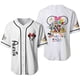 thumbnail image 4 of Traje de béisbol con estampado 3D de letras de Hello Kitty, jersey de manga corta, cuello redondo, cárdigan con botones, traje de bola fino, 4 of 5