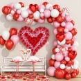 thumbnail image 3 of Valentine's Day Balloons Decoration Arch Kit, Valentines Day Red White Pink Balloons Party Decorations, Red Love Balloons Red Confetti Balloons, 3 of 4